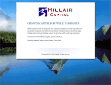 Tablet Screenshot of hillaircapital.com